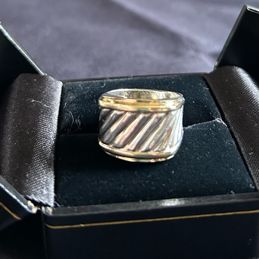 Silver and Gold Band Ring
